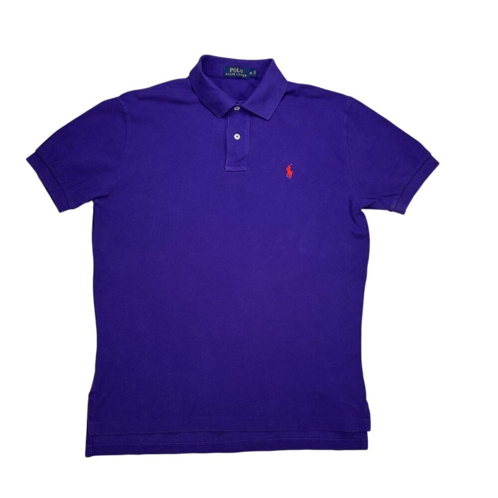 Ralph Lauren Polo Medium Men Polo Shirt Purple Office Work Golf
